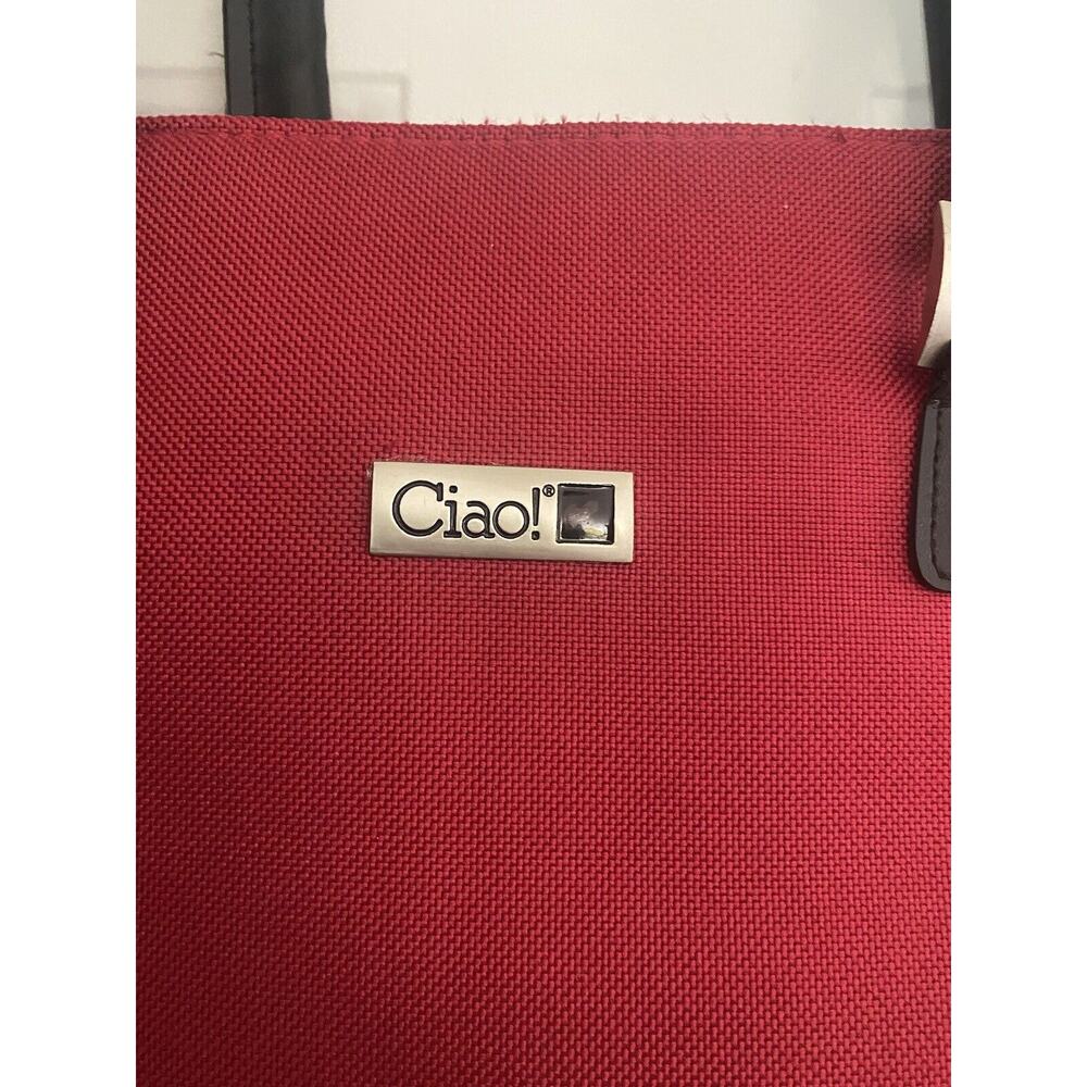 INVENTORY CLEAN OUT Ciao! Red Canvas Bag Very Good Condition